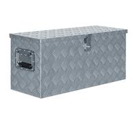 vidaXL Cassetta in Alluminio 80x30x35 cm Argento