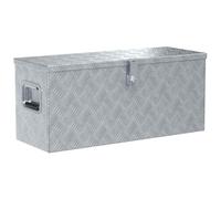 vidaXL Cassetta in Alluminio 80x30x35 cm Argento Organizer Porta Utensili