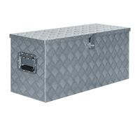 vidaXL Cassetta in Alluminio 90,5x35x40 cm Argento
