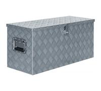 vidaXL Cassetta in Alluminio 90,5x35x40 cm Argento