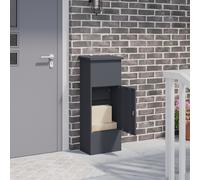 vidaXL Cassetta per pacchi Antracite 44.5 x 29 x 110.5 cm Acciaio
