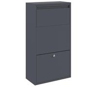 vidaXL Cassetta per Pacchi Antracite 44x22x82 cm Acciaio