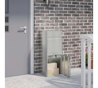 vidaXL Cassetta per pacchi Argento 41 x 38 x 103 cm Acciaio zincato