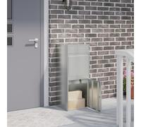 vidaXL Cassetta per pacchi Argento 47,5 x 38 x 59 cm Acciaio zincato