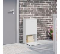 vidaXL Cassetta per pacchi Bianca 44x22x82 cm in Acciaio