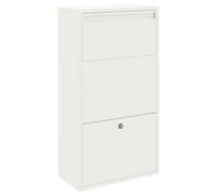 vidaXL Cassetta per pacchi bianca 44x22x82 cm in acciaio