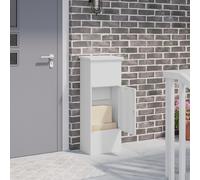 vidaXL Cassetta per pacchi Bianco 44.5 x 29 x 110.5 cm Acciaio