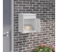 vidaXL Cassetta per pacchi Bianco 44 x 35 x 59 cm Acciaio