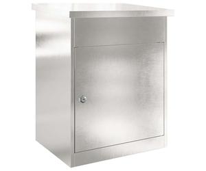 vidaXL Cassetta per pacchi con archiviazione Argento 47,5 x 38 x 59 cm