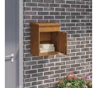 vidaXL Cassetta delle lettere in acciaio con protezione antiruggine, 44 x 35 x 59 cm, posto sicuro per la posta, resistente alle intemperie, con superficie opaca, porta nera chiudibile con serratura a