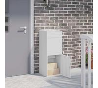 vidaXL Cassetta per pacchi con porta Bianco 41 x 38 x 103 cm Acciaio
