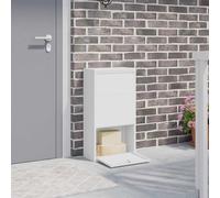 vidaXL Cassetta per pacchi con porta Bianco 44 x 22 x 82 cm Acciaio