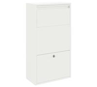Cassetta per pacchi con porta Bianco 44 x 22 x 82 cm Acciaio