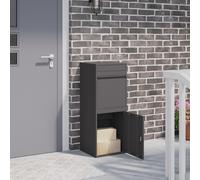 vidaXL Cassetta per pacchi Nero 41 x 38 x 103 cm Acciaio