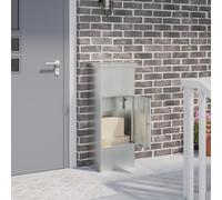 vidaXL Cassetta per pacchi Nero 44.5 x 29 x 110.5 cm Acciaio zincato