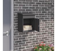 vidaXL Cassetta per pacchi Nero 44 x 35 x 59 cm Acciaio