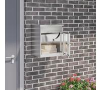 vidaXL Cassetta per pacchi Nero 44 x 35 x 59 cm Acciaio inossidabile