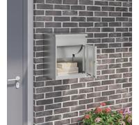 vidaXL Cassetta per pacchi Nero 44 x 35 x 59 cm Acciaio zincato