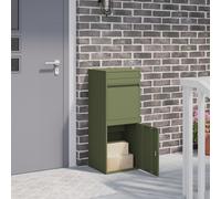 vidaXL Cassetta per pacchi Oliver verde 41 x 38 x 103 cm Acciaio