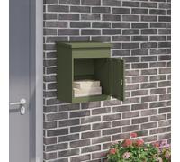 vidaXL Cassetta per pacchi Oliver verde 44 x 35 x 59 cm Acciaio