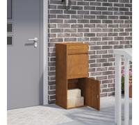 vidaXL Cassetta per pacchi Ruggine 41 x 38 x 103 cm acciaio corten