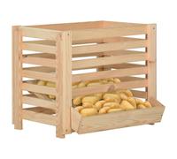 vidaXL Cassetta Porta Patate 60x40x50 cm in Legno Massello di Pino