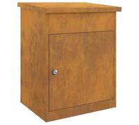 vidaXL Cassetta delle lettere in acciaio con protezione antiruggine, 44 x 35 x 59 cm, posto sicuro per la posta, resistente alle intemperie, con superficie opaca, porta nera chiudibile con serratura a