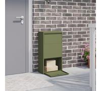 vidaXL Cassetta Postale Verde Oliva 44x22x82 cm Acciaio