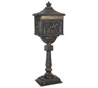 vidaXL Cassetta postale verticale Vintage – Alluminio impermeabile, Bronzo 42,5×29,5×117 cm
