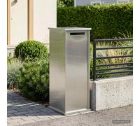 vidaXL cassetta postalepastkastei Argento 40 x 40 x 100 cm