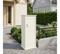vidaXL cassetta postalepastkastei Bianco 40 x 40 x 100 cm Acciaio
