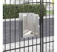 vidaXL cassetta postalepastkastei con porta Argento 30 x 20 x 55 cm