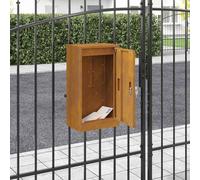 vidaXL cassetta postalepastkastei con porta Ruggine 30 x 20 x 55 cm