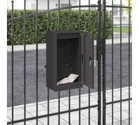 vidaXL cassetta postalepastkastei Nero 30 x 23 x 55 cm Acciaio