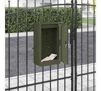 vidaXL cassetta postalepastkastei Oliver verde 30 x 20 x 55 cm Acciaio