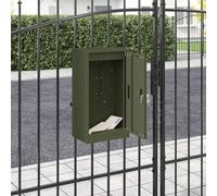 vidaXL cassetta postalepastkastei Oliver verde 30 x 23 x 55 cm Acciaio