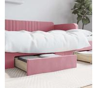 VIDAXL - Cassetti Da Letto 2pz Rosa In Legno Multistrato E Velluto - SPEDIZIONE GRATUITA