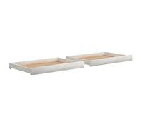 vidaXL Cassetti per Divano Letto 2 pz in Legno Massello di Pino Bianco