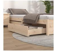 VIDAXL - Cassetti Per Letto 2 Pz In Legno Massello Di Pino - SPEDIZIONE GRATUITA