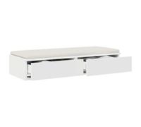 vidaXL Comodino Bianco Moderno con 2 Cassetti Sottile Notte in MDF per Camera da Letto Stoccaggio Funzionale Design Compatto Mobili Cassetto Minimalista