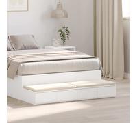 vidaXL Cassetti per Letto Bianco 120x36,5x16,5 cm Legno Ingegnerizzato