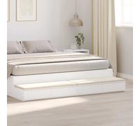 Comodino Bianco Minimalista con 4 Cassetti | Comodino in Legno Ingegnerizzato | Mobili Eleganti e Funzionali per Camera da Letto | Soggiorno | Soluzione di Archiviazione Compatta e Belle | Piccolo Ca