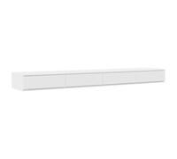 Comodino Bianco Minimalista con 4 Cassetti | Comodino in Legno Ingegnerizzato | Mobili Eleganti e Funzionali per Camera da Letto | Soggiorno | Soluzione di Archiviazione Compatta e Belle | Piccolo Ca