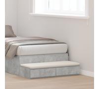 vidaXL Cassetti per Letto Grigio Calcestruzzo 100x36,5x16,5 cm in Legno Ingegnerizzato di