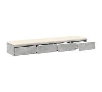 vidaXL Cassetti per Letto Grigio Cemento 160 x 36,5 x 16,5 cm, Mobili per la Camera minimalisti, unità Elegante, Soluzione spaziosa, Scatola in Legno Resistente, Design salvaspazio