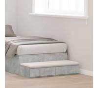vidaXL Cassetti per Letto Grigio Cemento 80x36,5x16,5 cm Legno ingegnerizzato