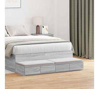 vidaXL Cassetti per letto Grigio Sonoma 120 x 36,5 x 16,5 cm