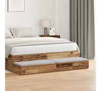 vidaXL Cassetti per letto Legno vecchio 150 x 36,5 x 16,5 cm