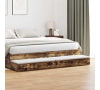 vidaXL Cassetti per letto Quercia affumicata 200x36,5x16,5 cm Legno ingegnerizzato