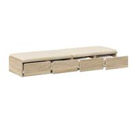 vidaXL Comodino Rovere Sonoma in quercia – minimalista, 4 cassetti, 120×36,5×16,5 cm